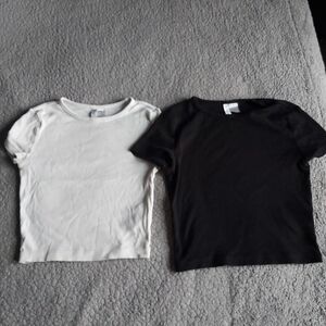 2 slightly crop tops